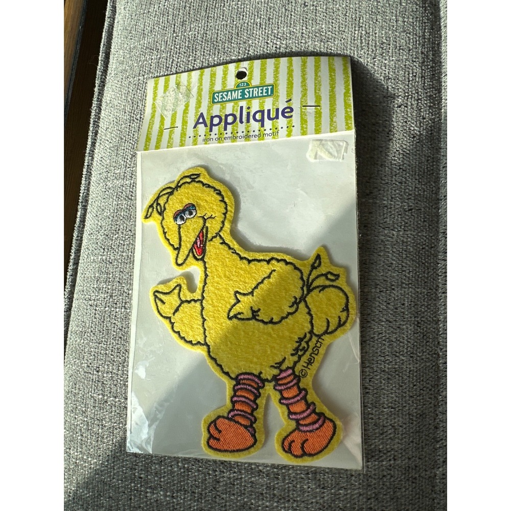 Vintage Sesame Street Big Bird Applique Iron On‎ Patch New NOS